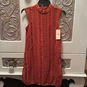 NWT GB girls sleeveless eyelet lined dress size large